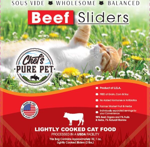 Cat Beef Sliders Flat Bag Design